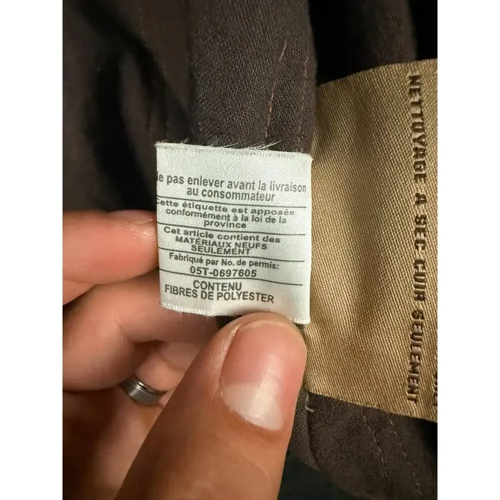 Columbia Sportswear Brown Leather Bomber Jacket Mens XL Tall Insulated Coat